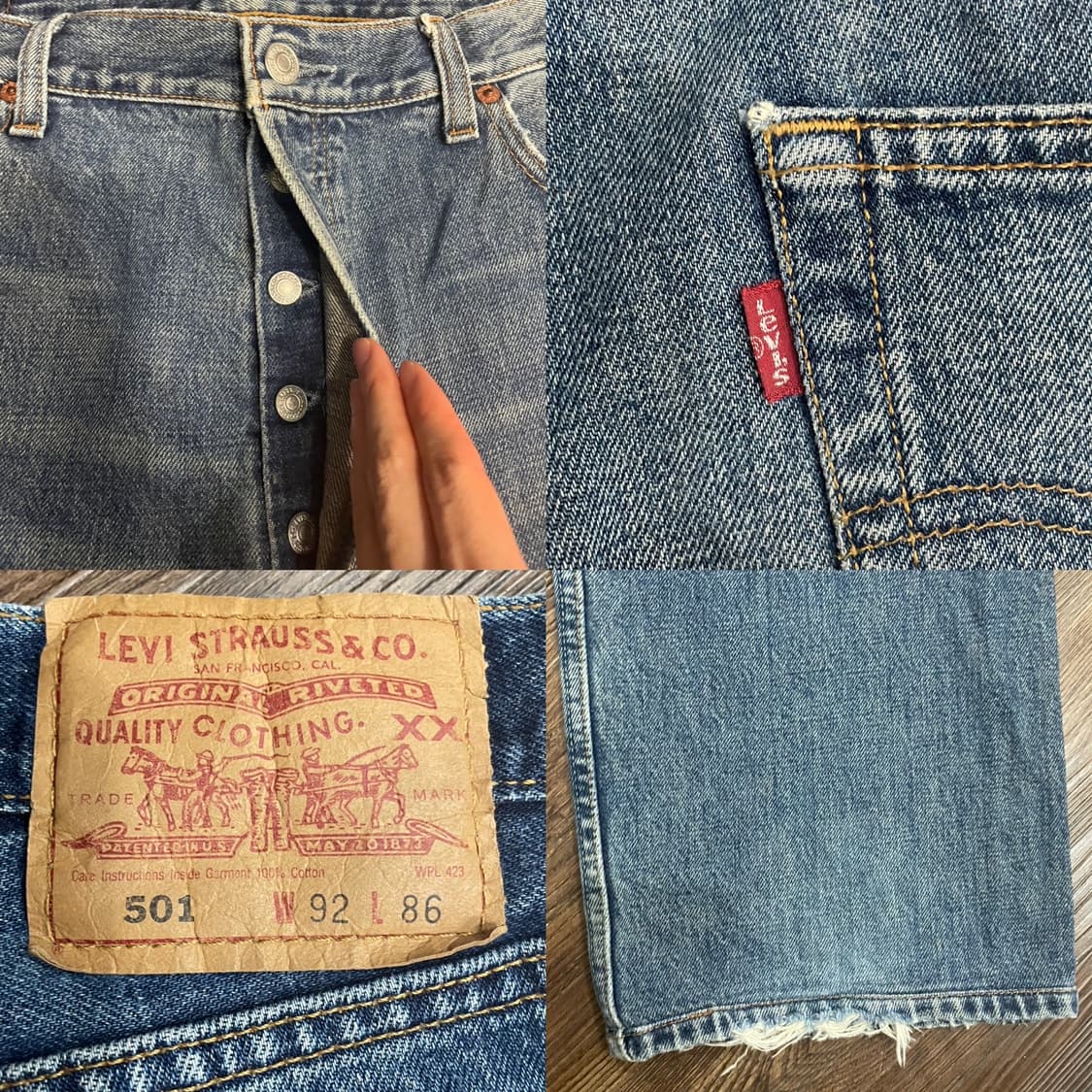 90s 리바이스 501 데님 팬츠 made in korea 상품이미지10