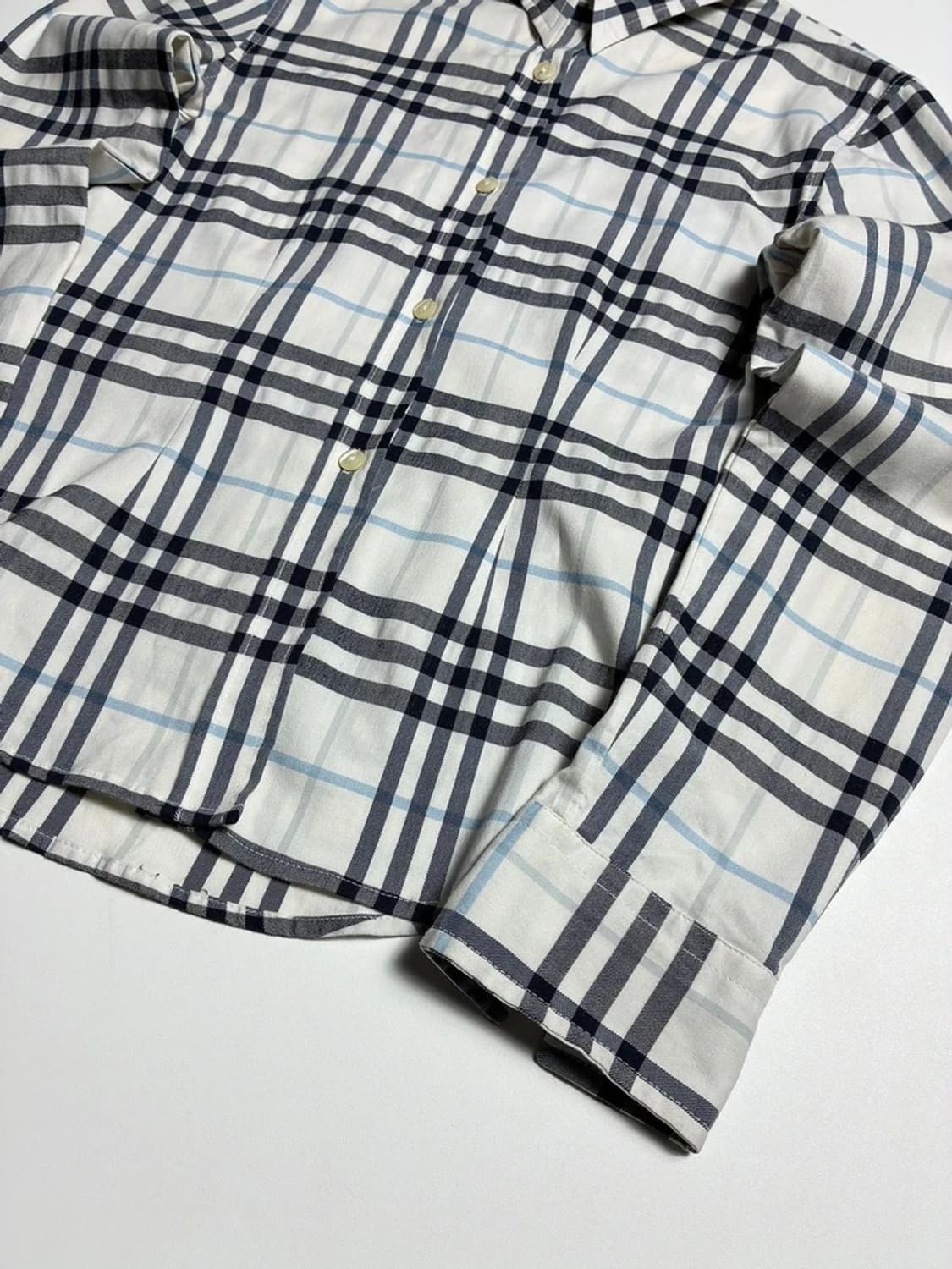 버버리 런던 00's 클래식 체크 패턴 카라 셔츠 R1198 상품이미지3