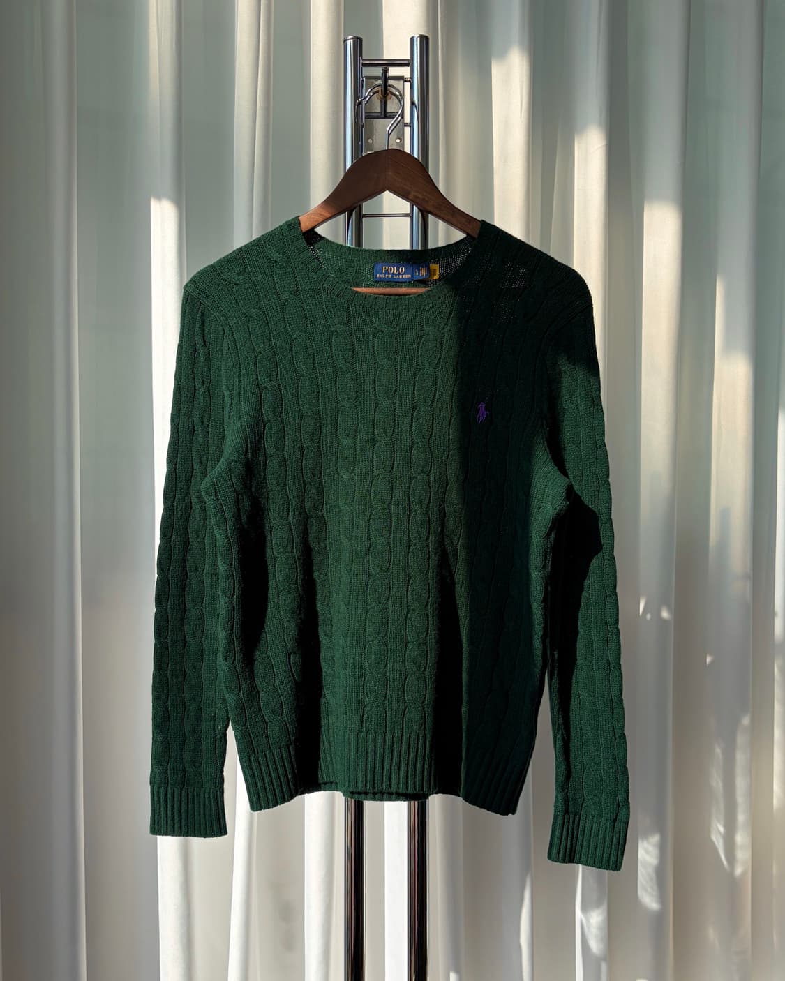 [M]폴로 랄프로렌 케이블 울 캐시미어 크루넥 니트 상품이미지2