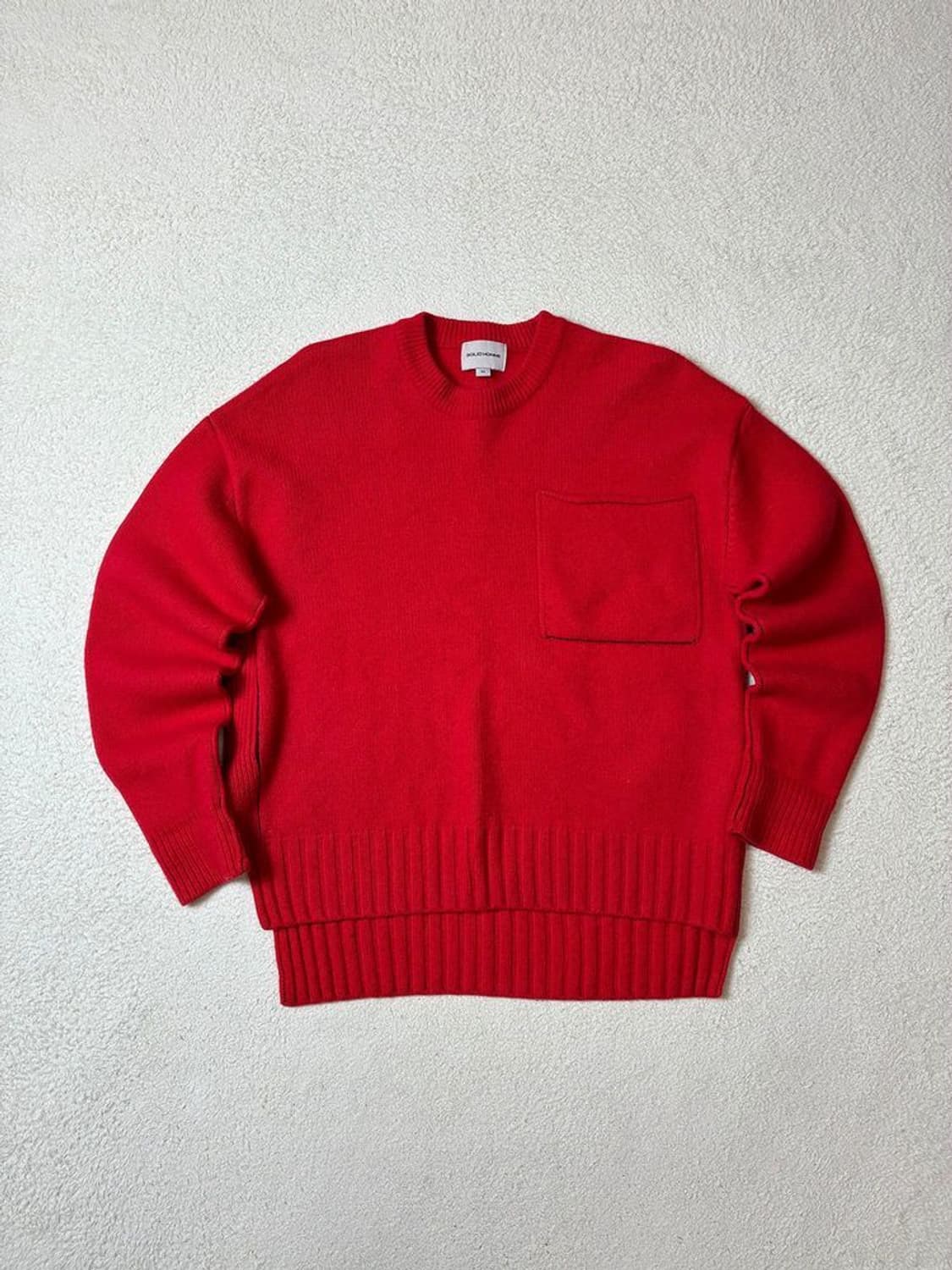 솔리드옴므 19ss 오버 크루넥 포켓 니트 PN7259 상품이미지1