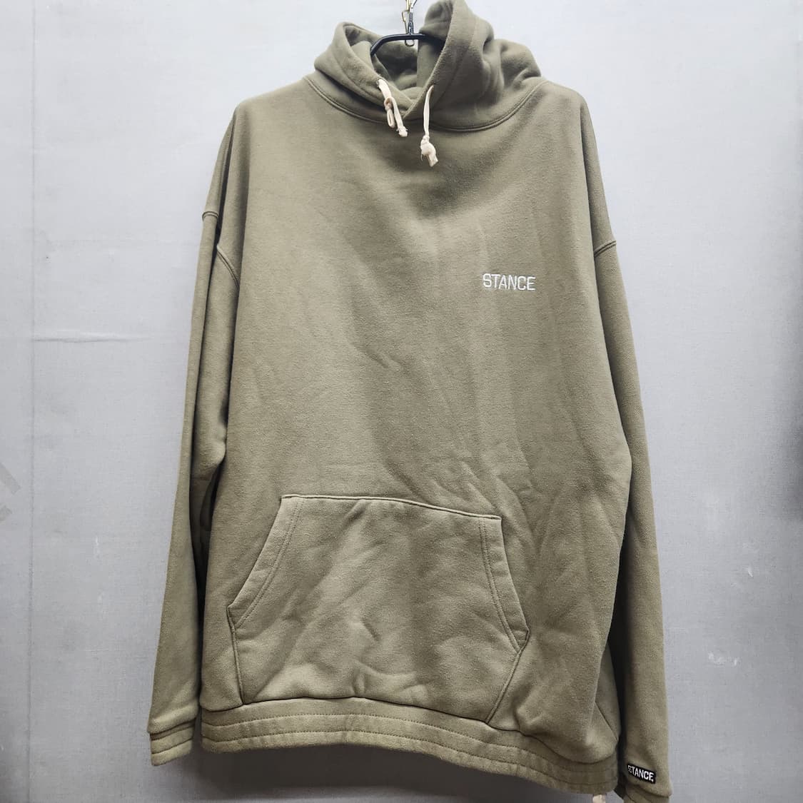 STNC 스텐스 백 빅로고 자수 오버핏 후드티 2XL 상품이미지2