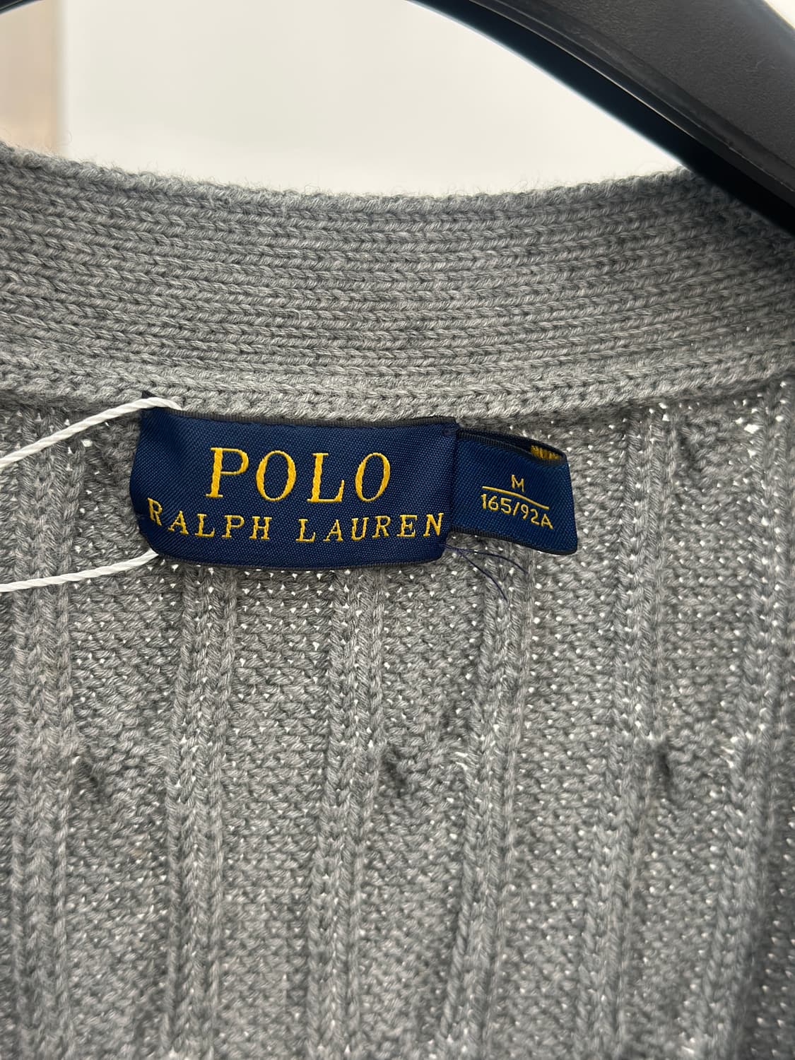 폴로 랄프로렌 그레이 V넥 케이블 니트 가디건   상품이미지5