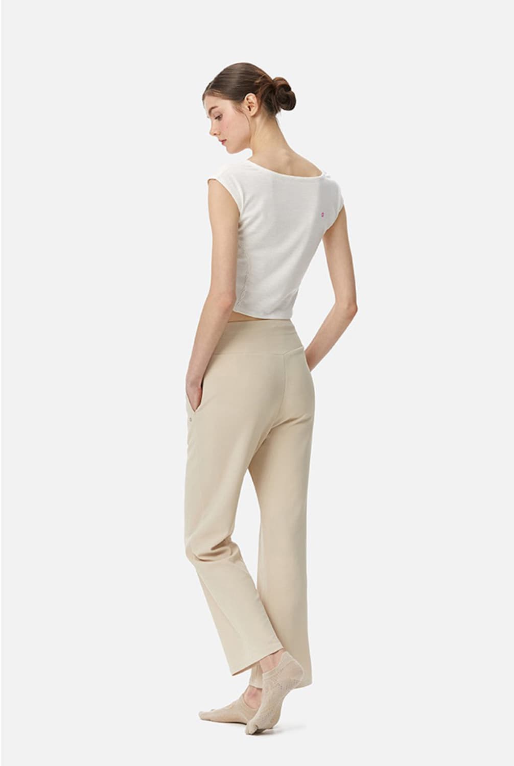 뮬라웨어 컴피 업 와이드 팬츠 오이스터 그레이 S 상품이미지2