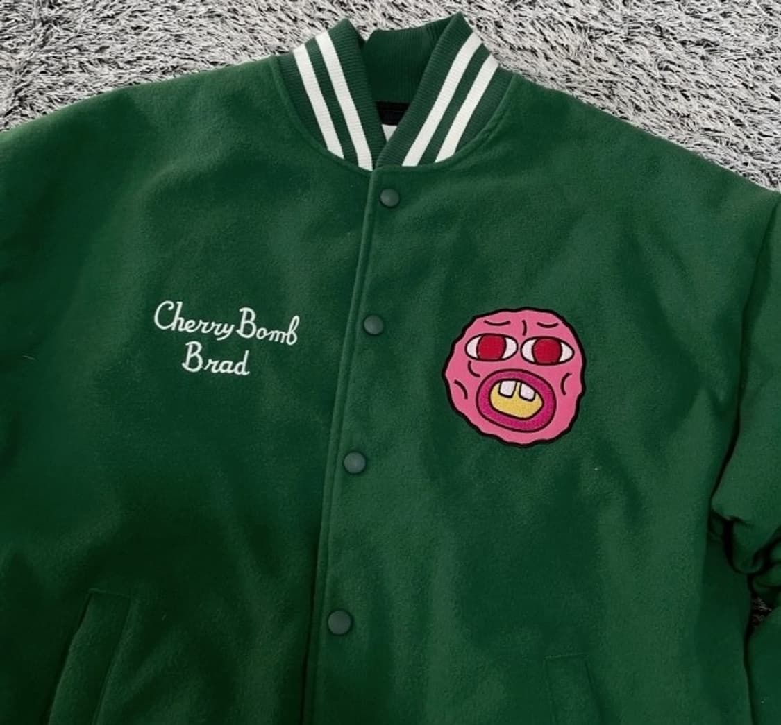 Cherry Bomb Brad 그린 바시티 자켓 100/L 상품이미지2