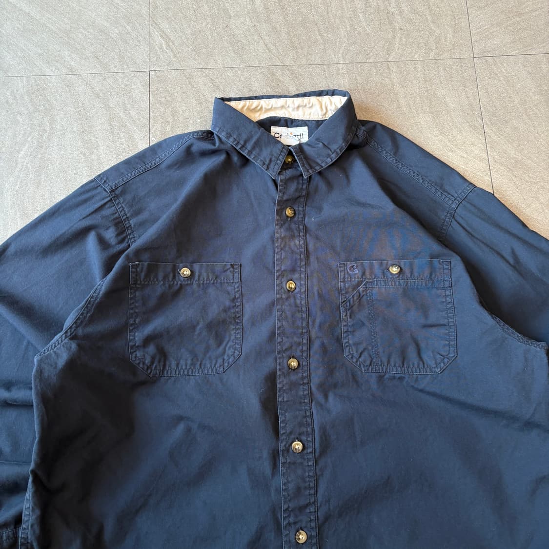 칼하트 오리지널 네이비 긴팔 셔츠 상품이미지3