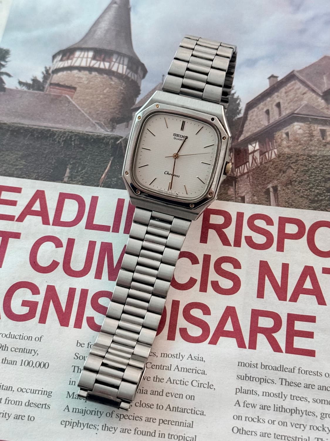 Seiko 세이코 Chronos 쿼츠 스퀘어 콤비  상품이미지1