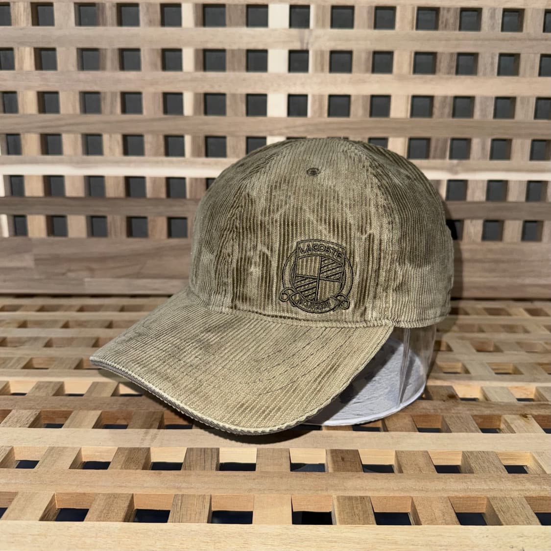 라코스테 코듀로이 카키 캡 상품이미지1