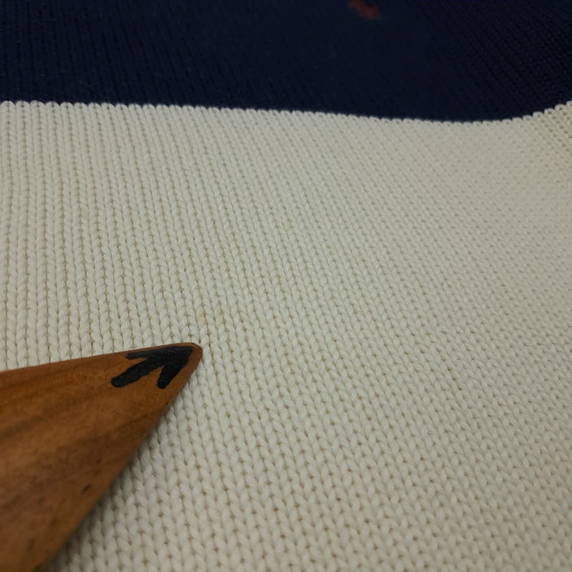 CL092 L 폴로 랄프로렌 아이보리 & 네이비 스트라이프 터틀넥 니트 상품이미지6