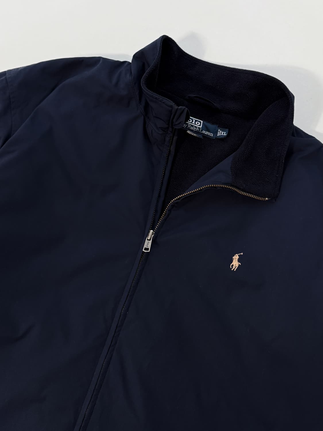 폴로 랄프로렌 00‘s 오버핏 딥네이비 폴리쉘 풀집업 봄버 점퍼 상품이미지5