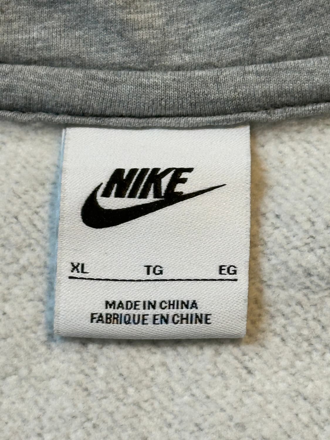 나이키 신형 스우시 기모 플리스 풀집 후드집업 그레이 상품이미지4