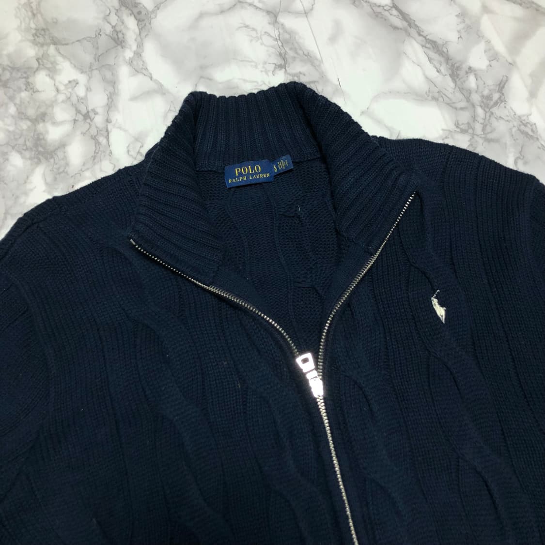 폴로 랄프로렌 꽈배기 니트 가디건 자켓 남성용 상태굿 상품이미지2