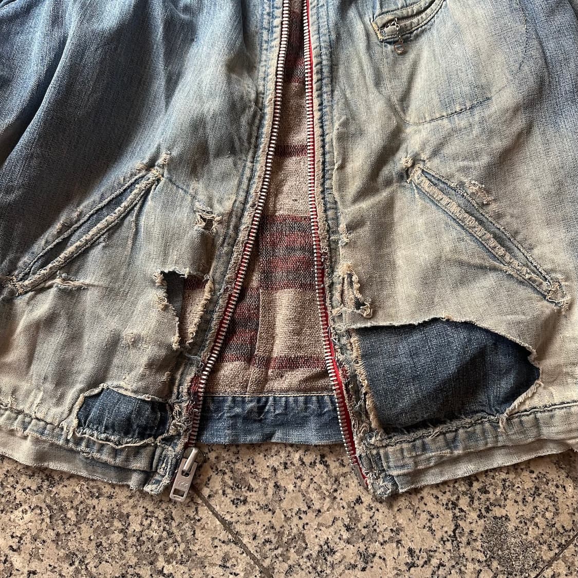 50s Key Imaprial Thrashed Denim Jacket 상품이미지5