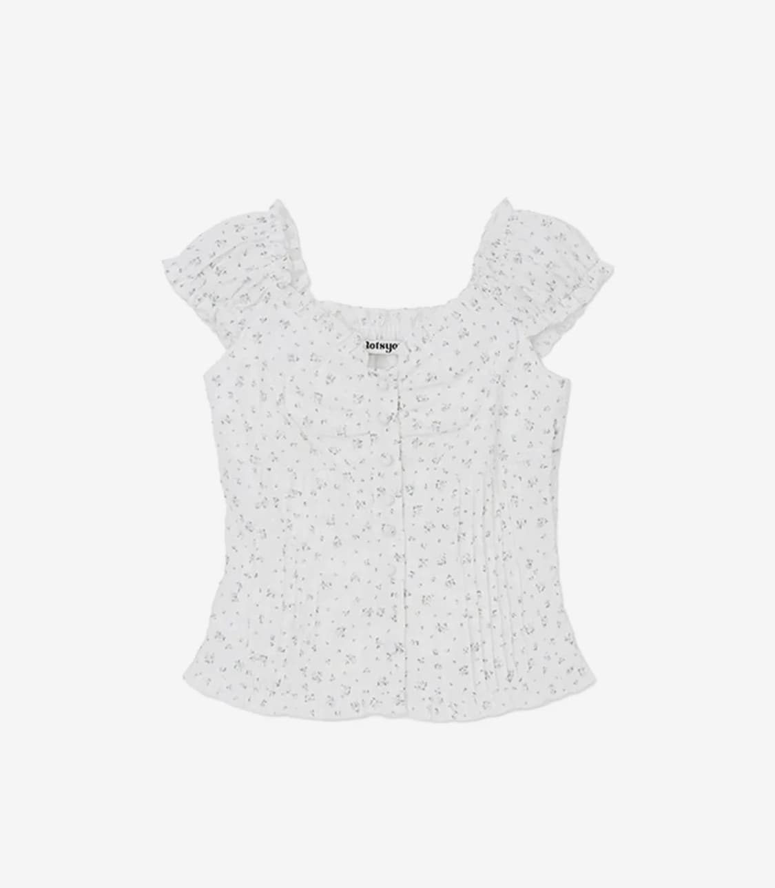라츠유 엘라 블라우스 아이보리 Ella Blouse Ivory 플로럴셔츠 상품이미지2