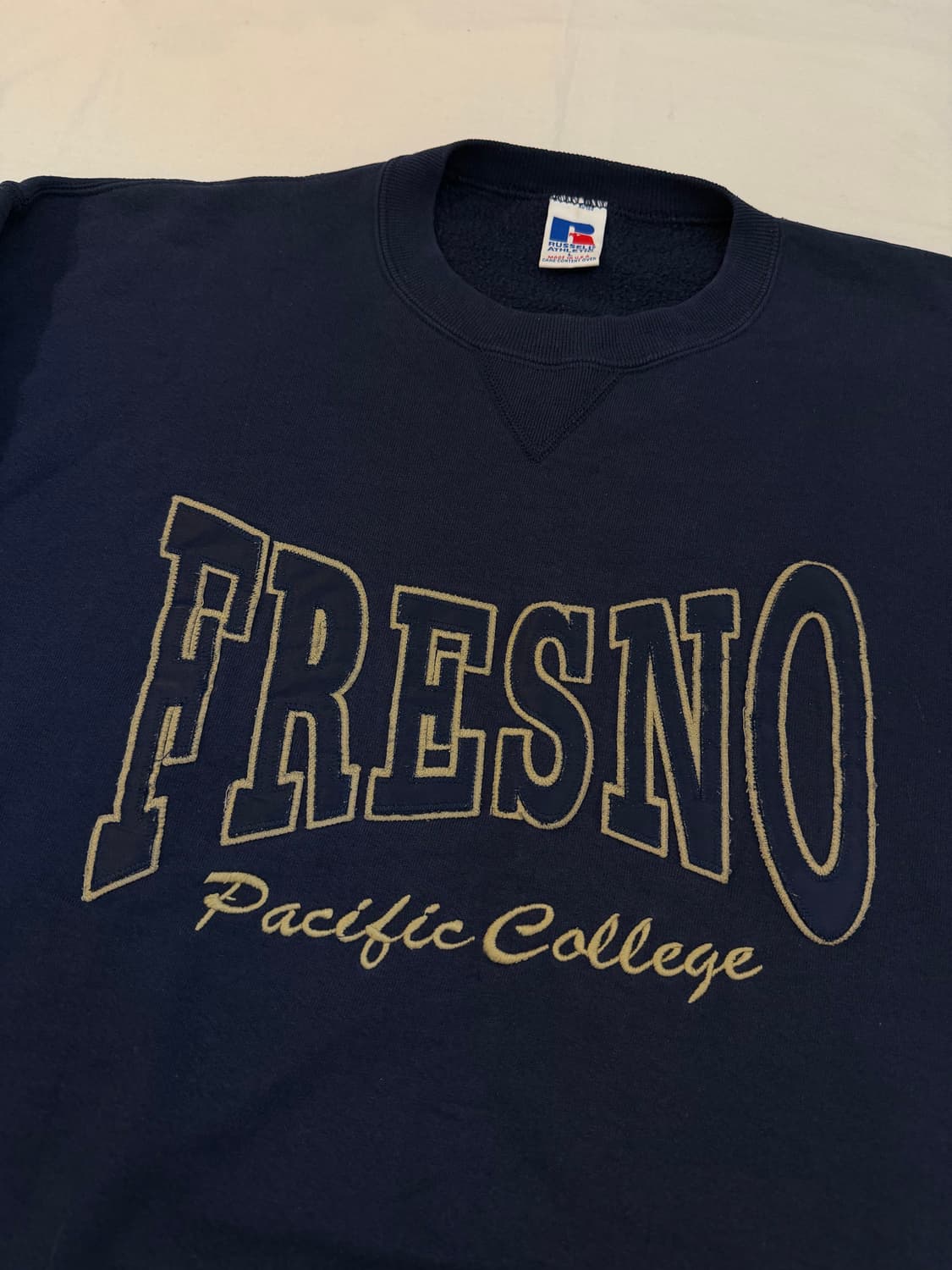 90s 러셀 에슬레틱 컬리지 스웻셔츠 맨투맨 네이비 상품이미지3