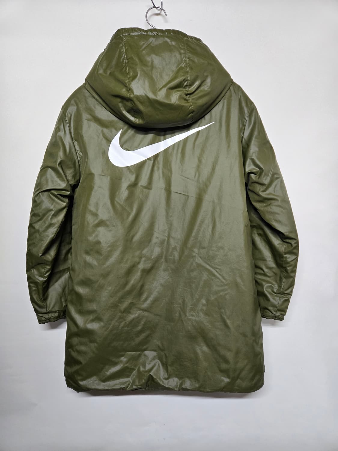 나이키 후드 양면 패딩 여성XL 점퍼 카키 상품이미지3