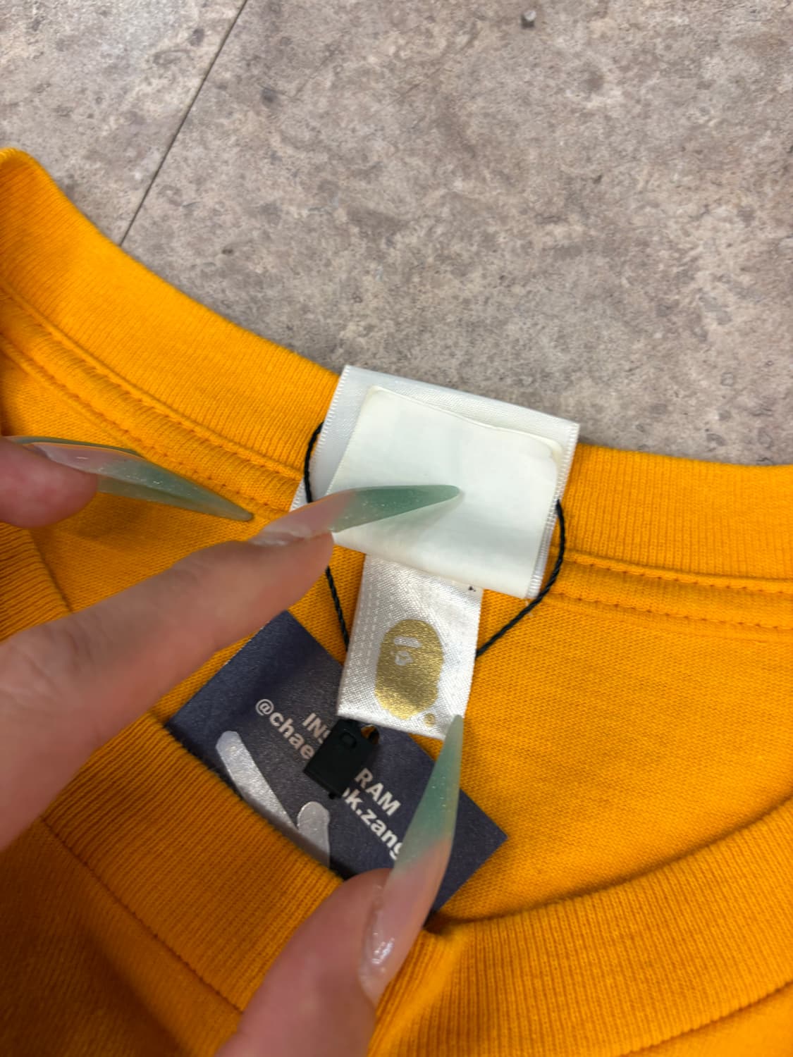 베이프 오렌지 백 프린팅 반팔티 #csz4390 상품이미지5