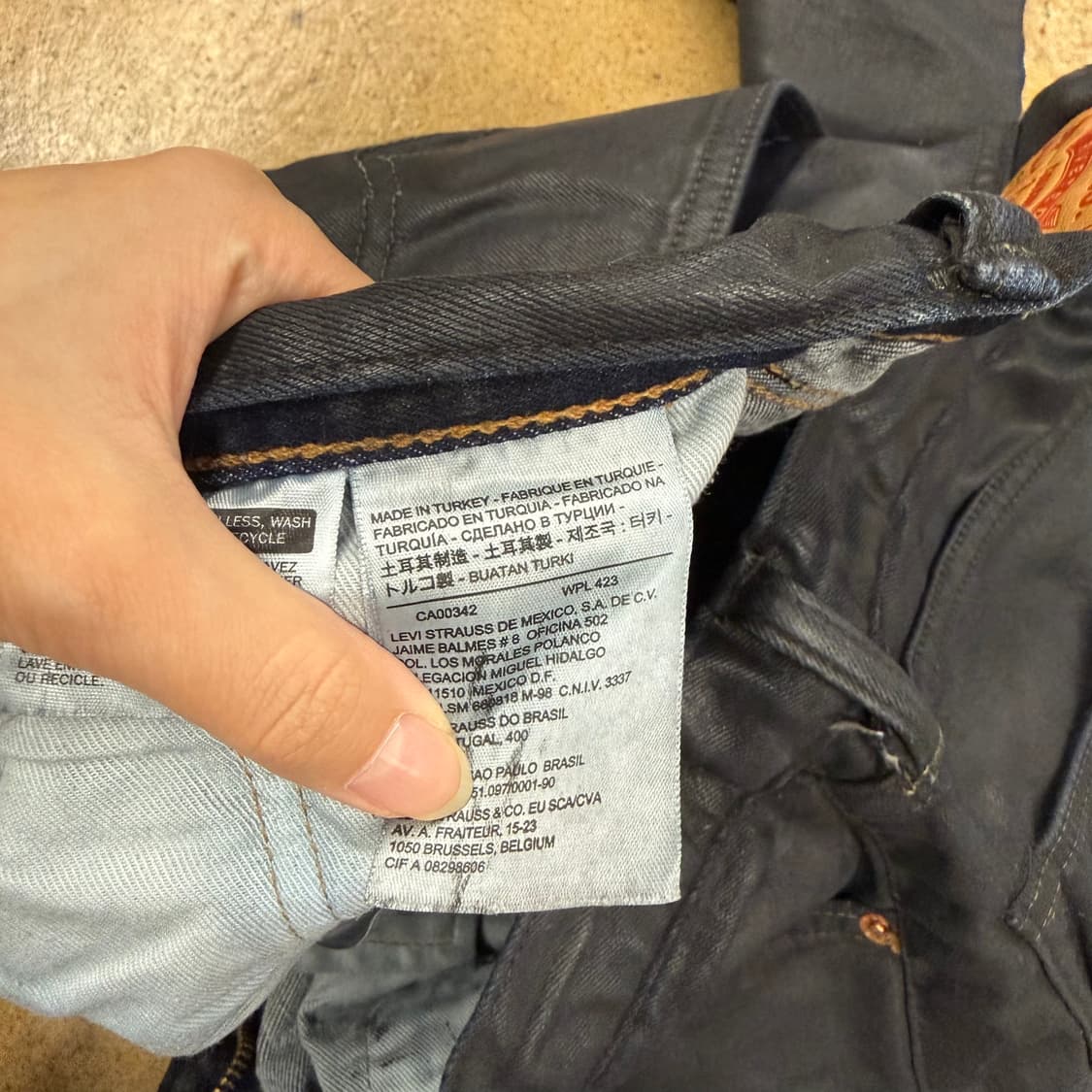 [정품/W30,L34] 리바이스 504 블랙 코팅진 b8 상품이미지7