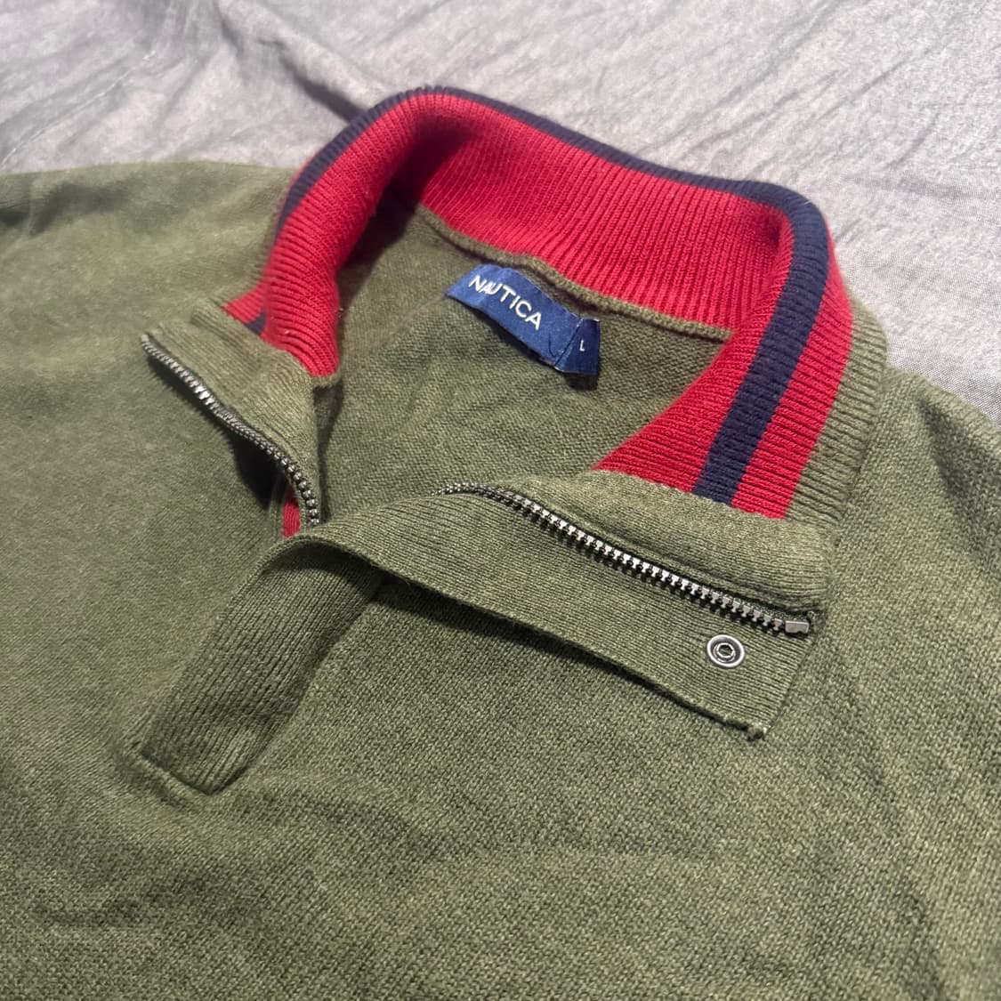 Half Zip-Up Knit Sweater 상품이미지3