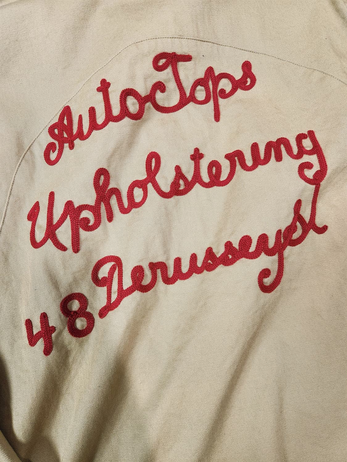 SIFURY 카멜 더블 포켓 체인 자수 셔츠 상품이미지7