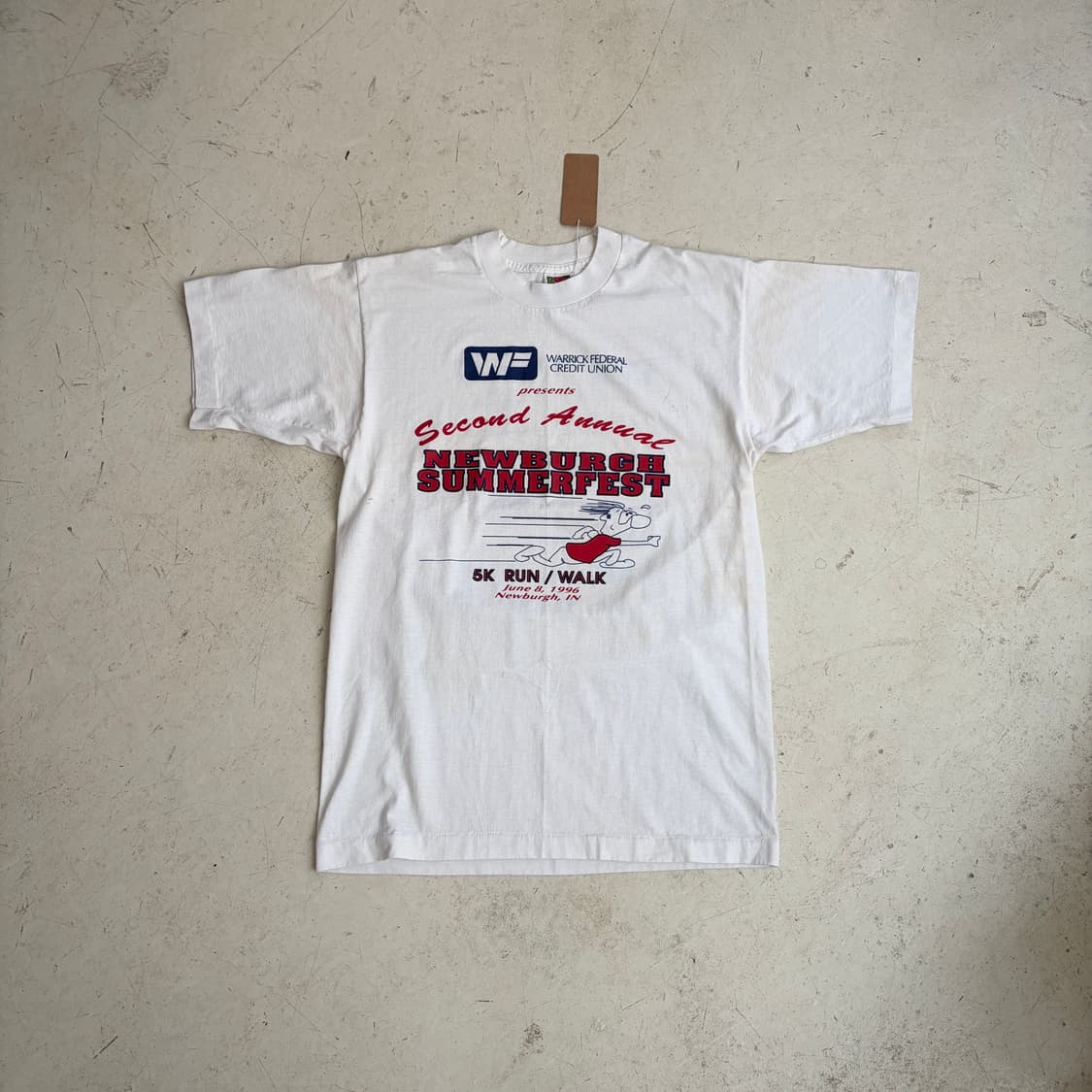 90s USA 뉴버그 서머페스트 5K 런앤워크 반팔 티셔츠 M 상품이미지1