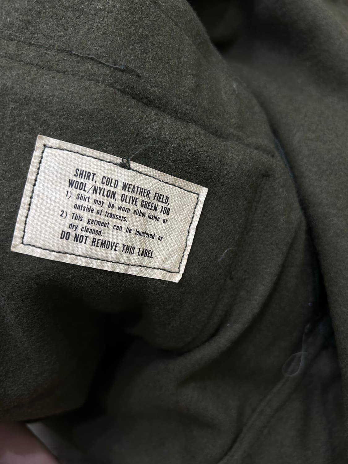 [S]U.S Army 오리지널 필드 울 셔츠/짙은카키 상품이미지7