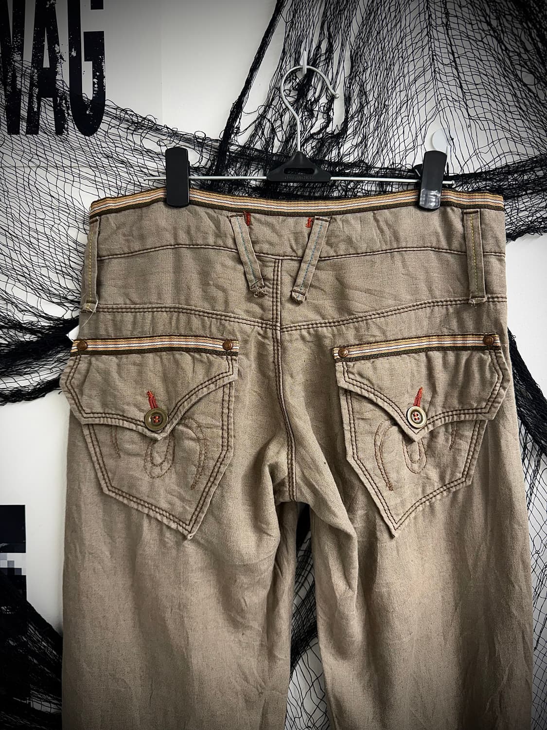 00s stitch bootscut cotton pants 상품이미지4
