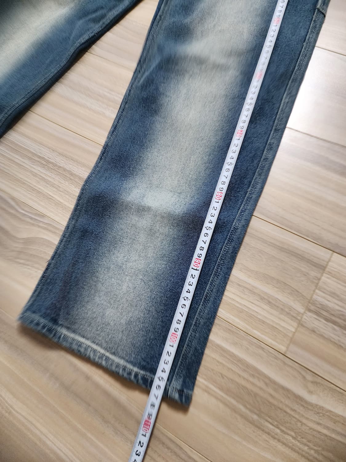 남성히든밴딩카펜터와이드데님팬츠30사이즈 상품이미지7