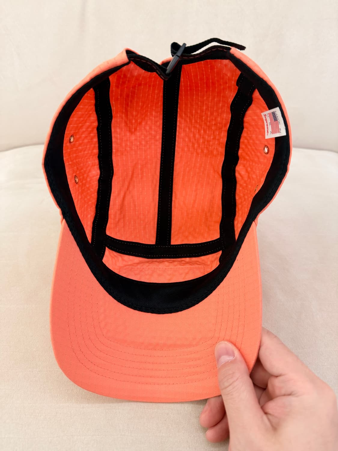 Supreme Overdyed Ripstop Camp Cap Peach  상품이미지5