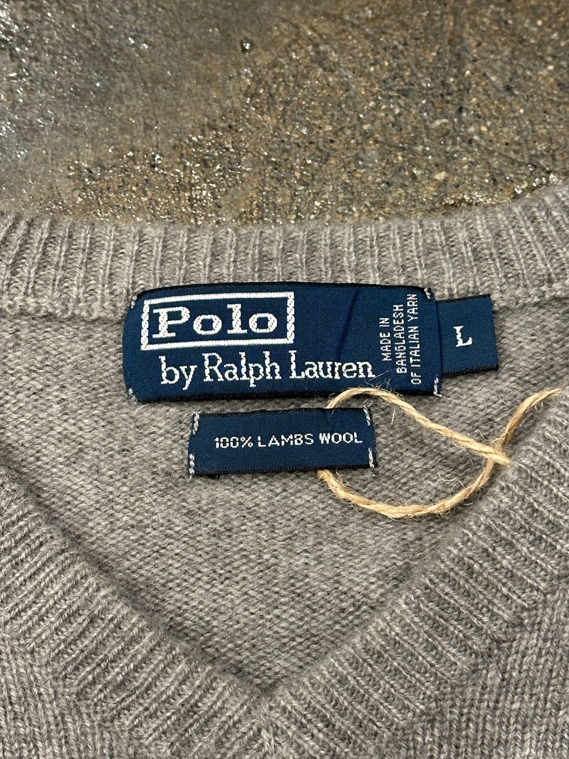 폴로 랄프로렌 브이넥 니트 그레이 L 상품이미지4