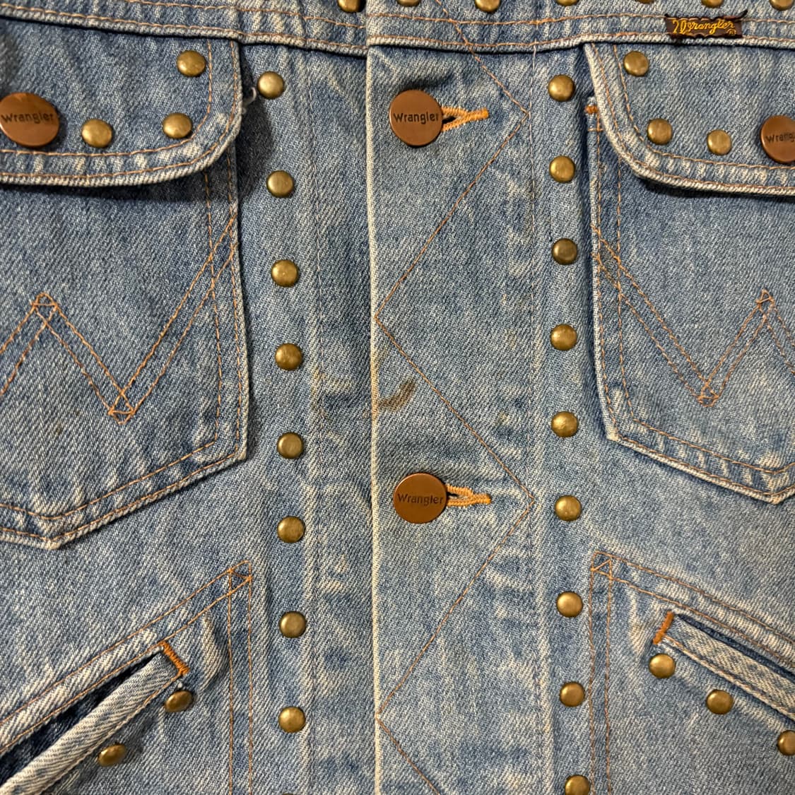 랭글러 스터드 커스텀 데님 트러커 자켓 L  상품이미지4