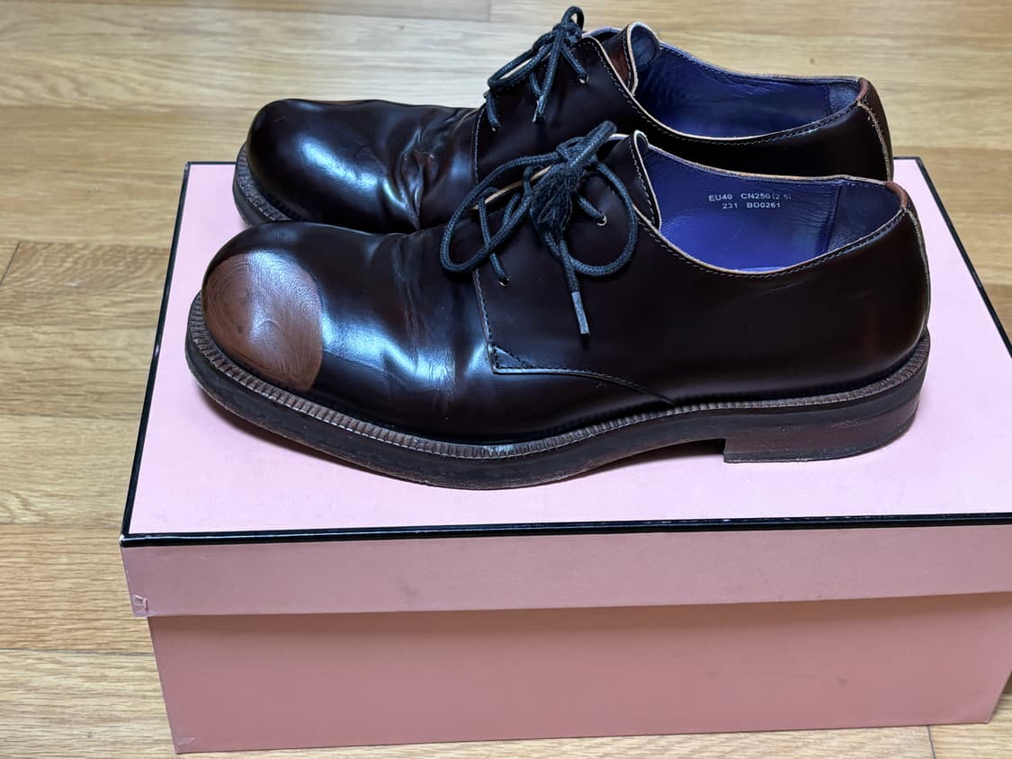 [40] 아크네 스튜디오 레더 더비 슈즈 (브라운) 상품이미지2