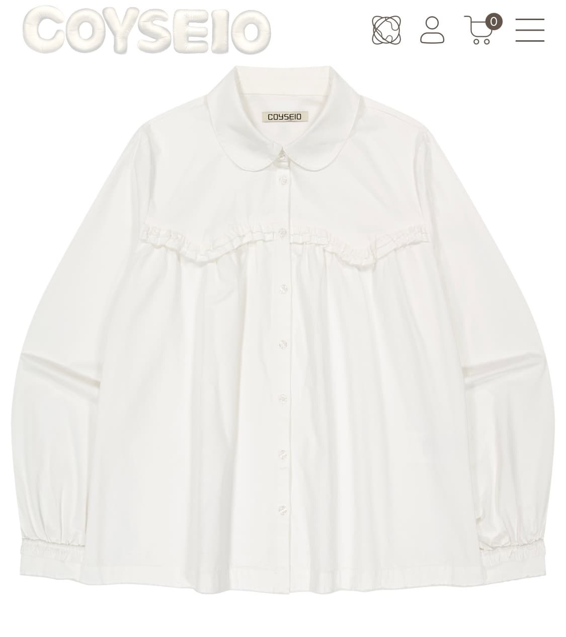 coyseio rough cut frill shirt 새상품 상품이미지1