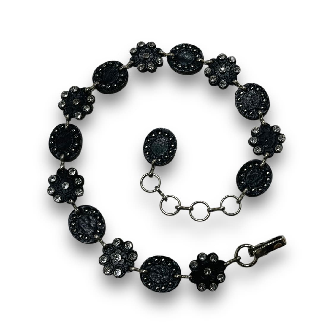 플라워 쥬얼리 스터드 에스닉 락시크 O링 허리 벨트 상품이미지2