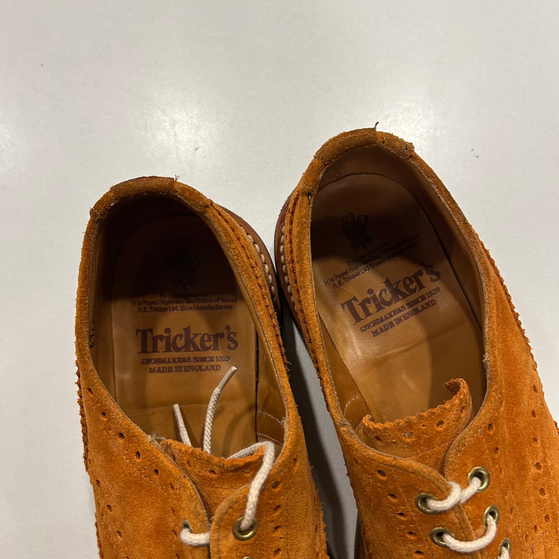 [8.5] trickers 트리커즈 윙칩 더비 슈즈 오렌지 상품이미지8