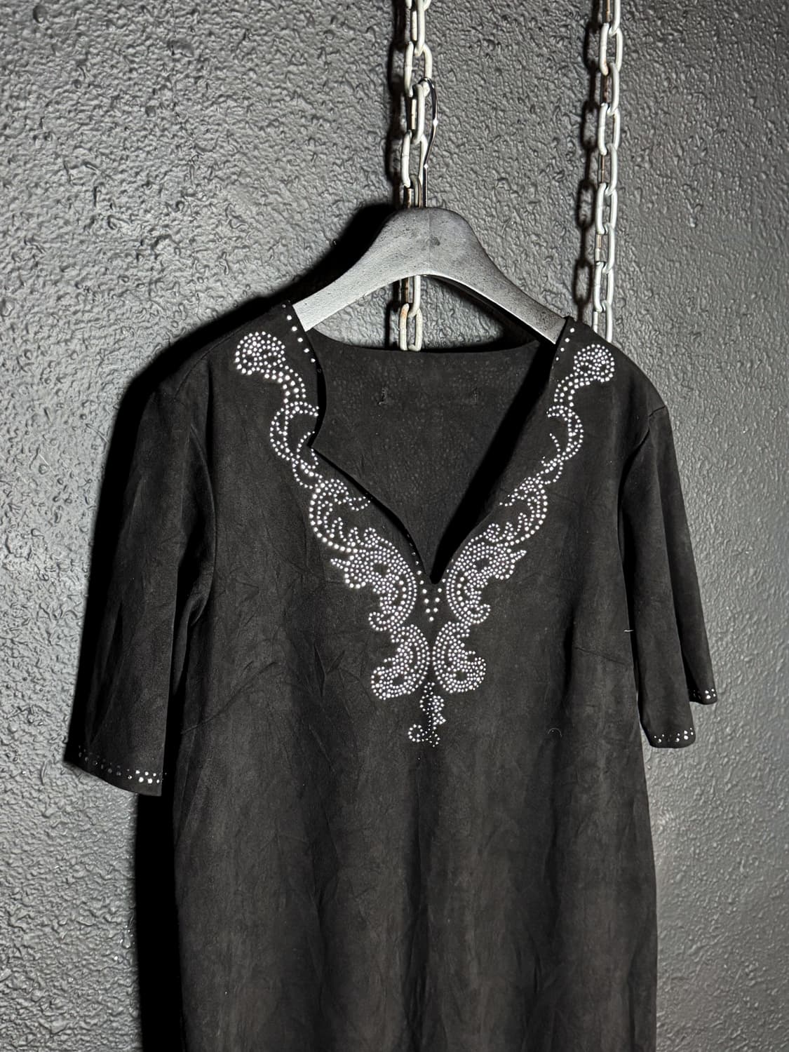 Black suede tunic t-shirt 상품이미지2