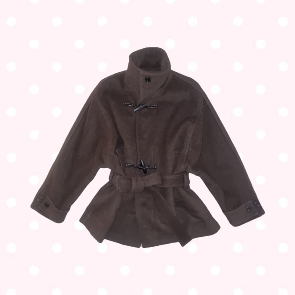 정가 16.0 에잇세컨즈 초코 더플 하이넥 코트 상품이미지1