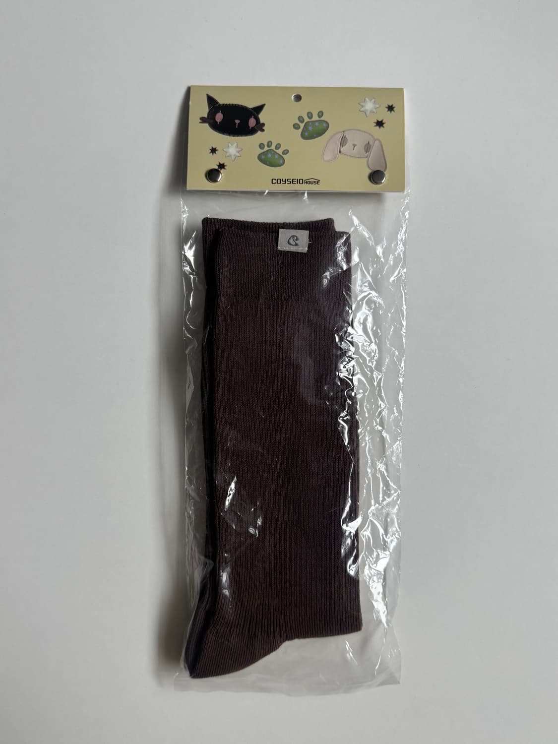 코이세이오 양말 COYSEIO LOGO SOCKS brown 상품이미지3