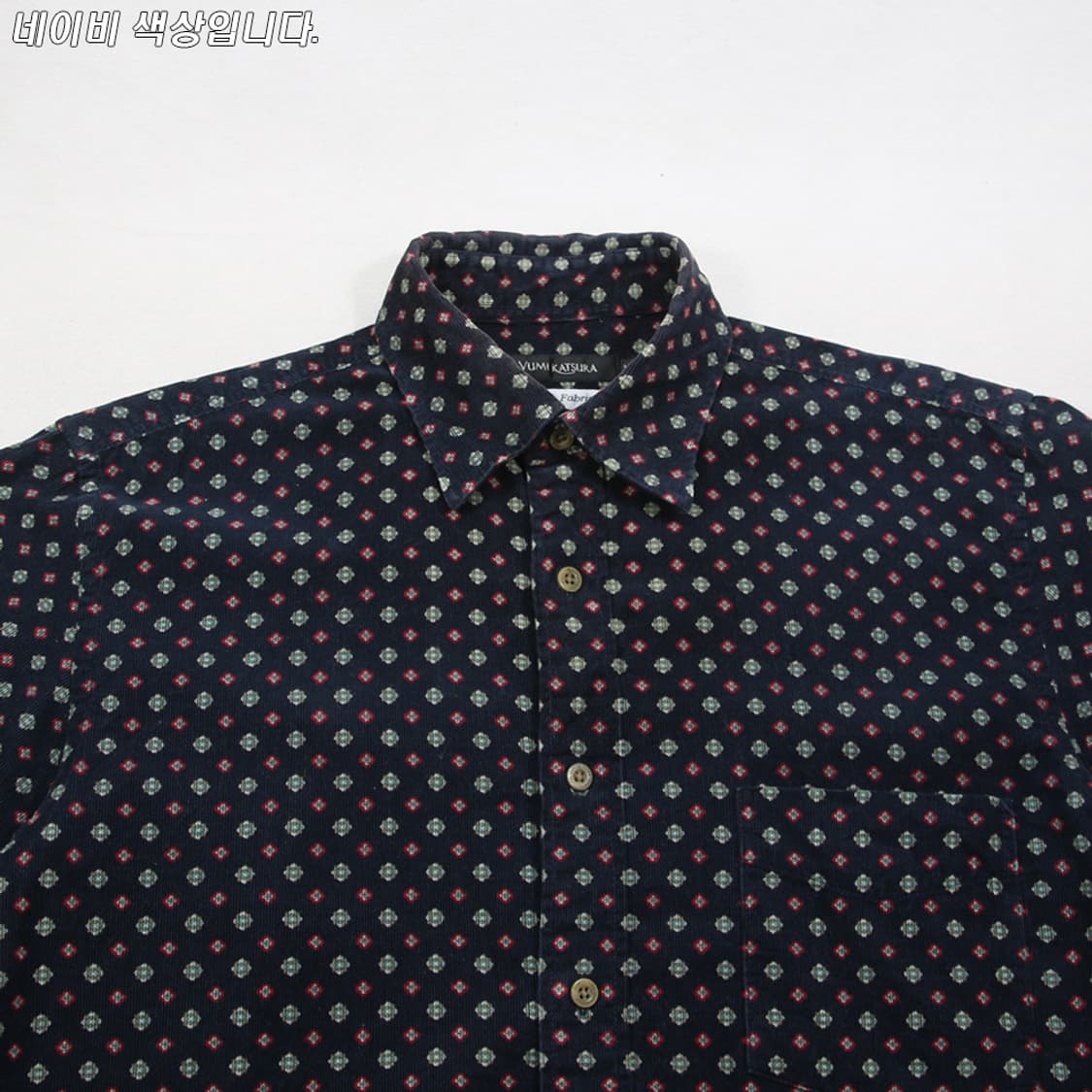 (착용컷) YUMI KATSURA 패턴 코듀로이 셔츠 (남성용 98) 상품이미지4