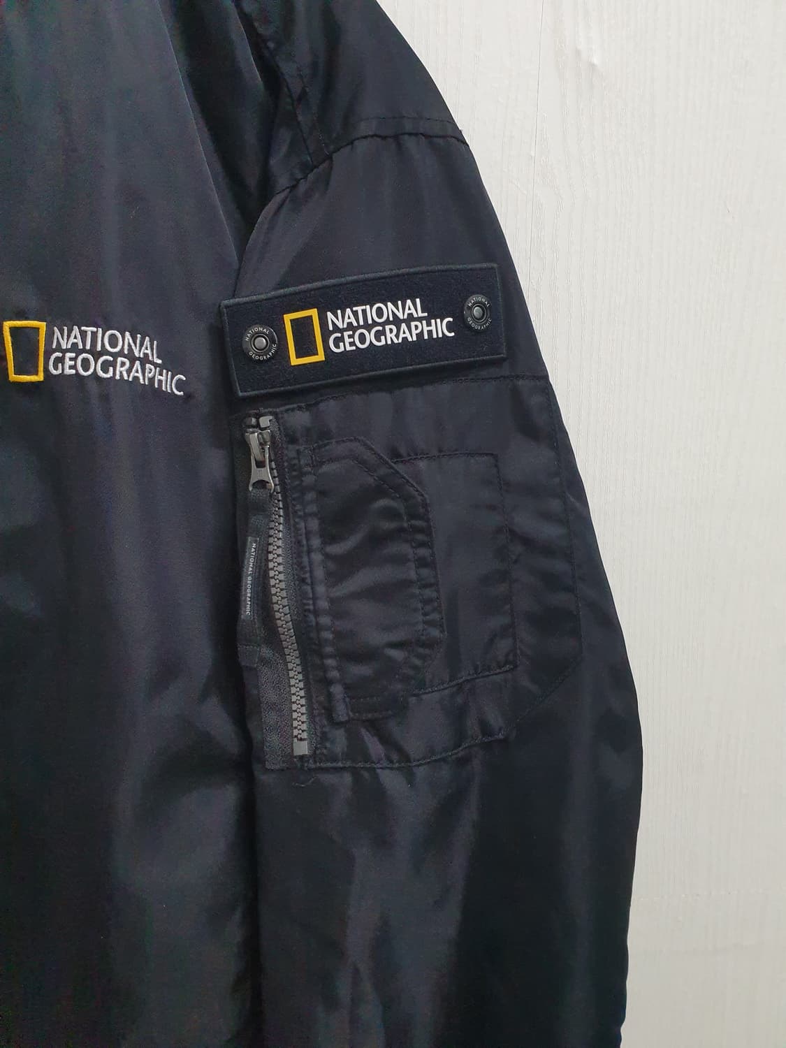 내셔널지오그래픽 MA-1 항공점퍼 블랙 100 상품이미지5