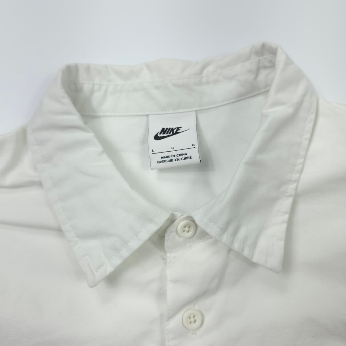 나이키 옥스포드 버튼업 반팔셔츠 화이트 (L) 상품이미지4