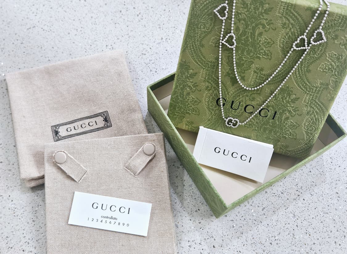 [희귀템] 구찌 925 하트 볼체인 롱 목걸이 90cm [정품/풀박스] 상품이미지3