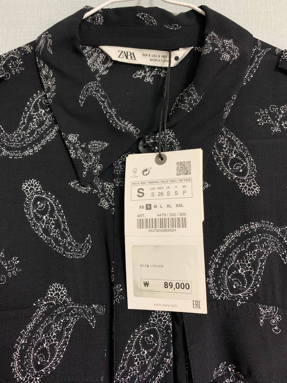 ZARA 블랙 프린트 롱원피스_S사이즈(새 제품) 상품이미지7