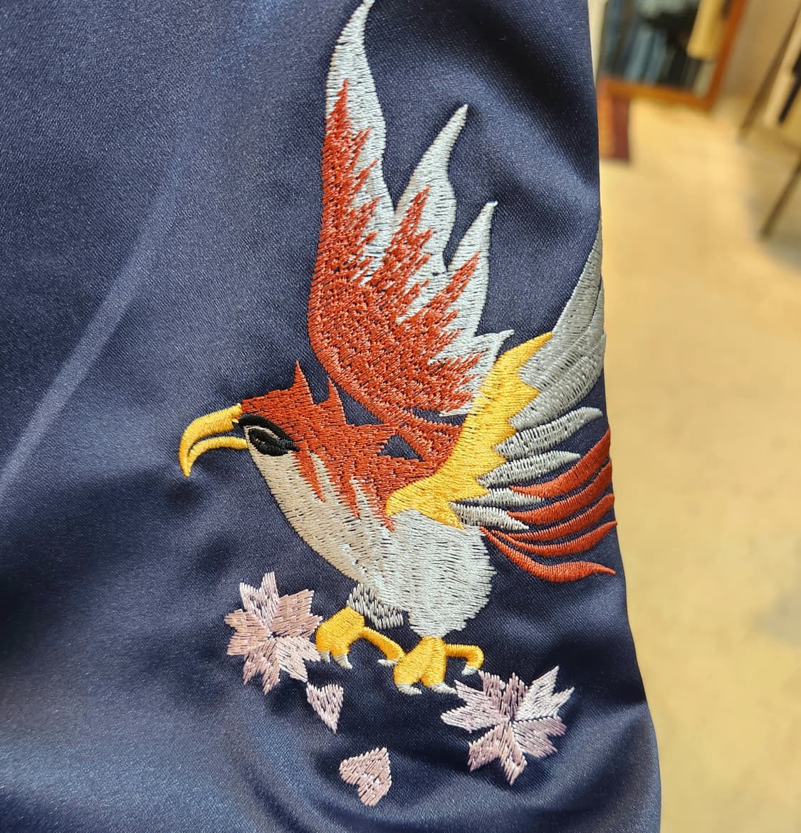 12DEAN 블랙라벨 타이거 자수 네이비 스카잔 상품이미지5