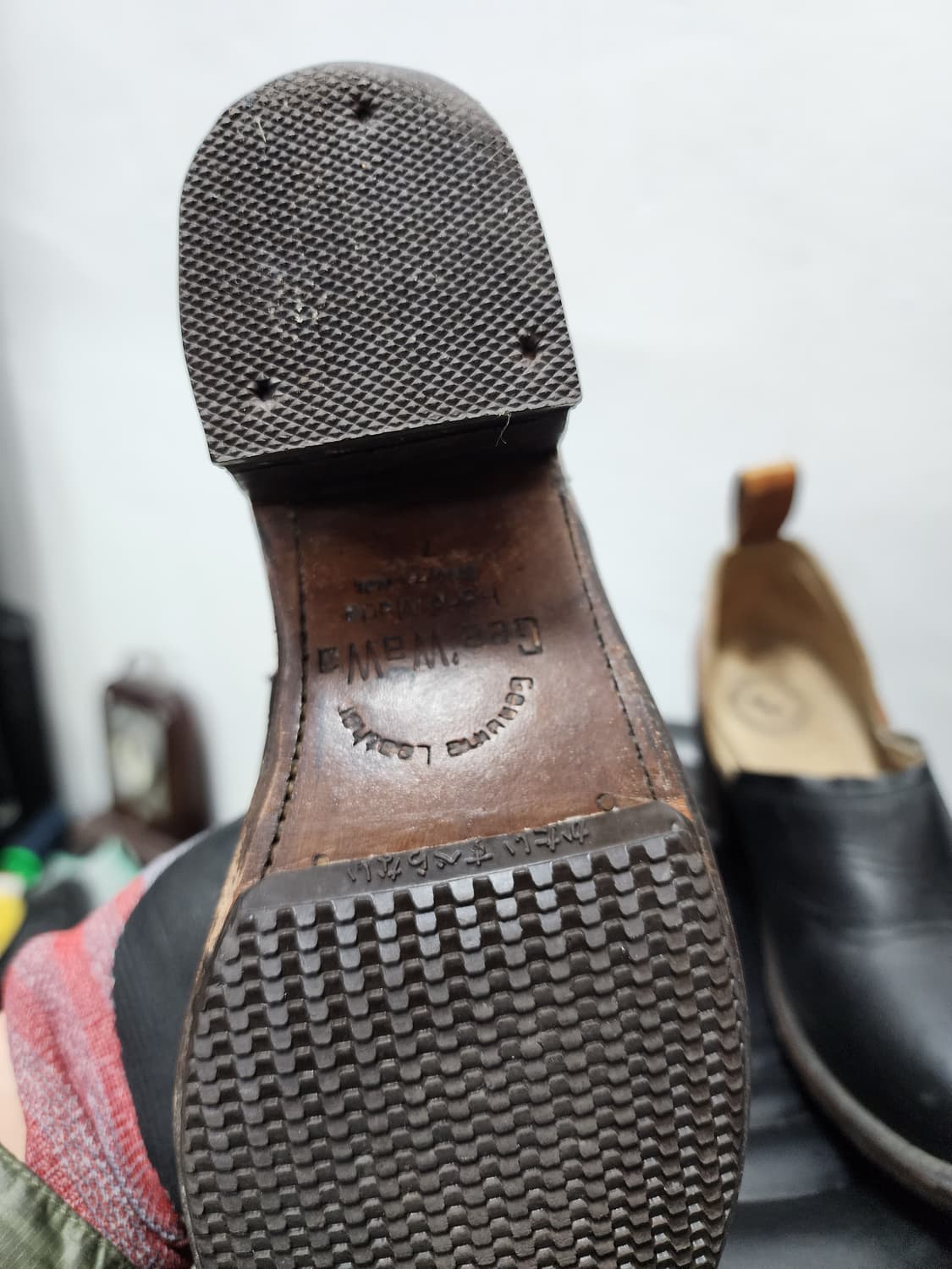 Gee Wawa 빈티지 리얼레더 통굽 구두 상품이미지6