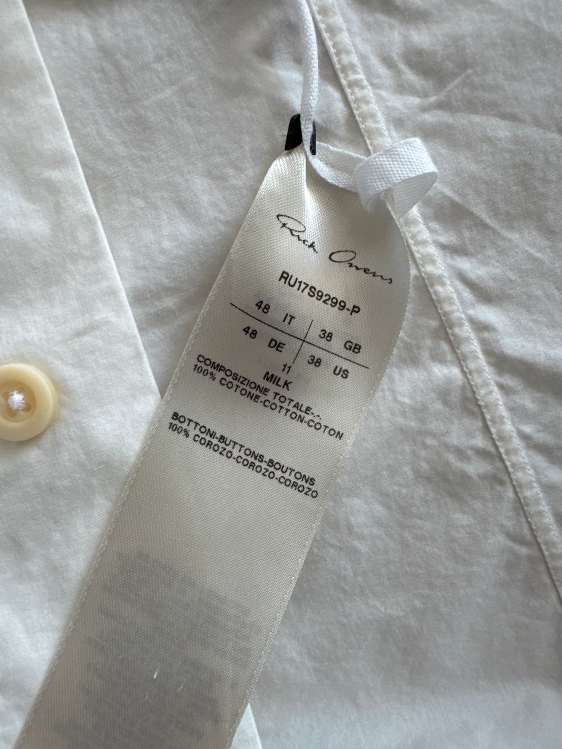 릭오웬스 숏 슬리브스 셔츠 상품이미지2