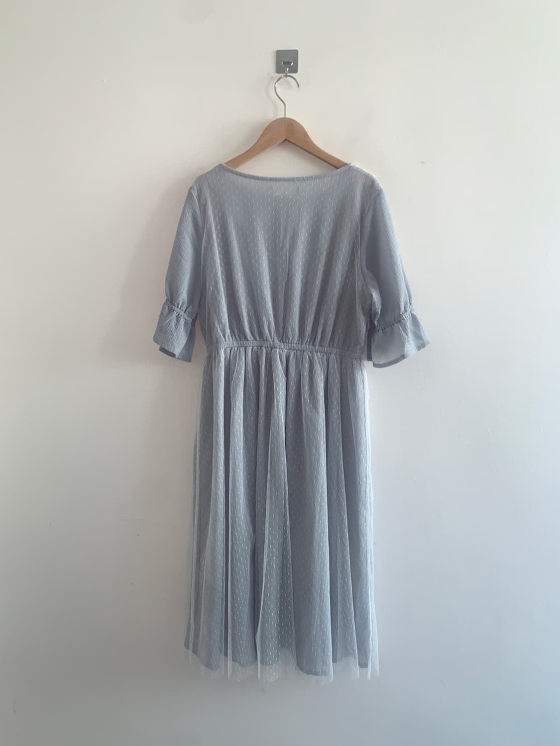 Dot v lace collar dress 상품이미지6
