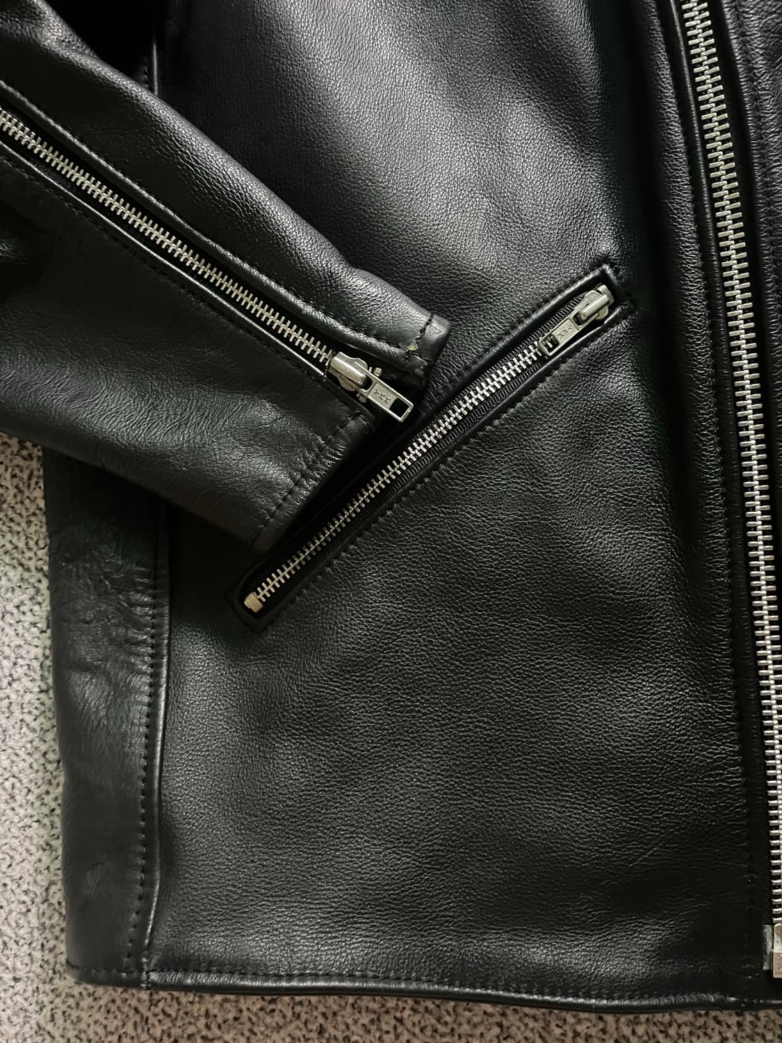 할리데이비슨 USA 더블 라이더 가죽 자켓 L 상품이미지5