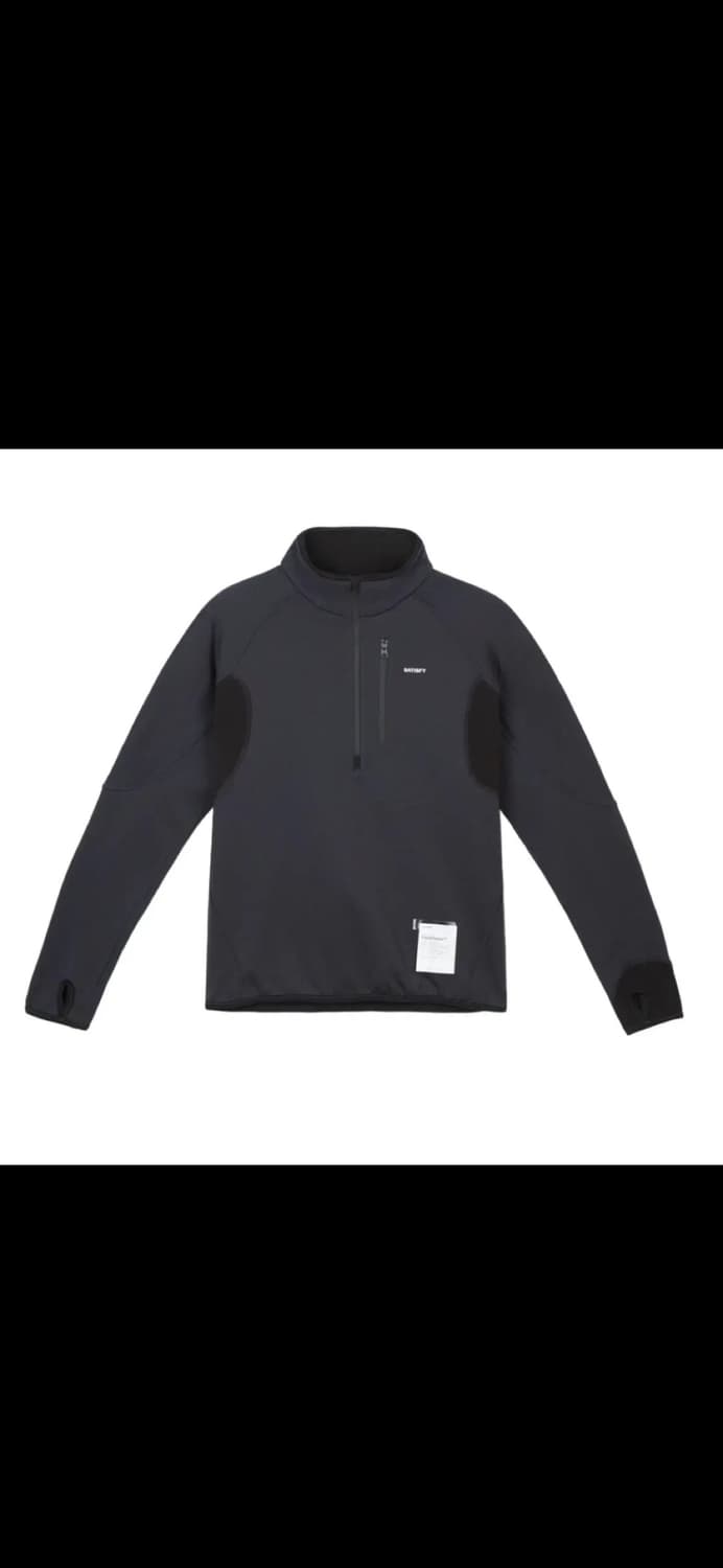 [L] 새티스파이 퍼즈플리스 하프 집업 블랙 우먼스 상품이미지1