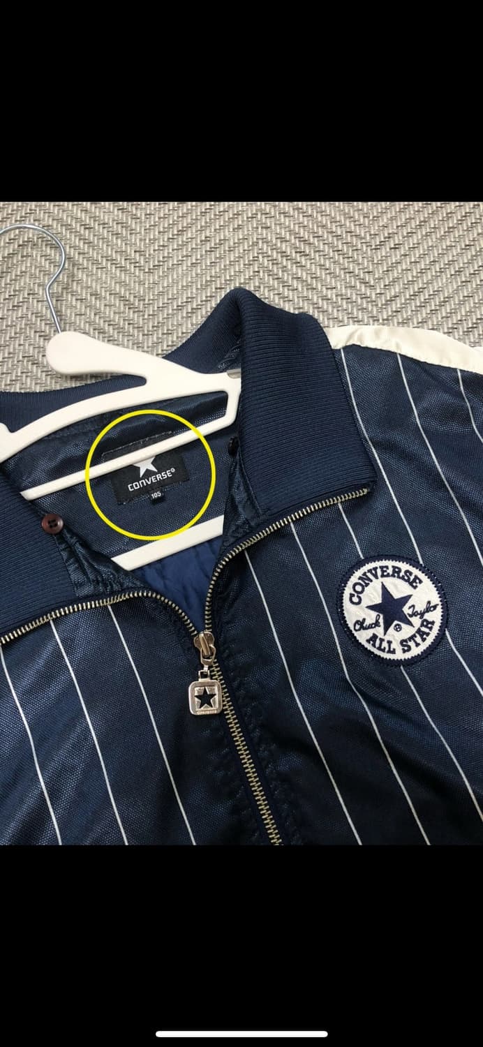 빈티지 컨버스 네이비 스트라이프 자켓 바시티 상품이미지3