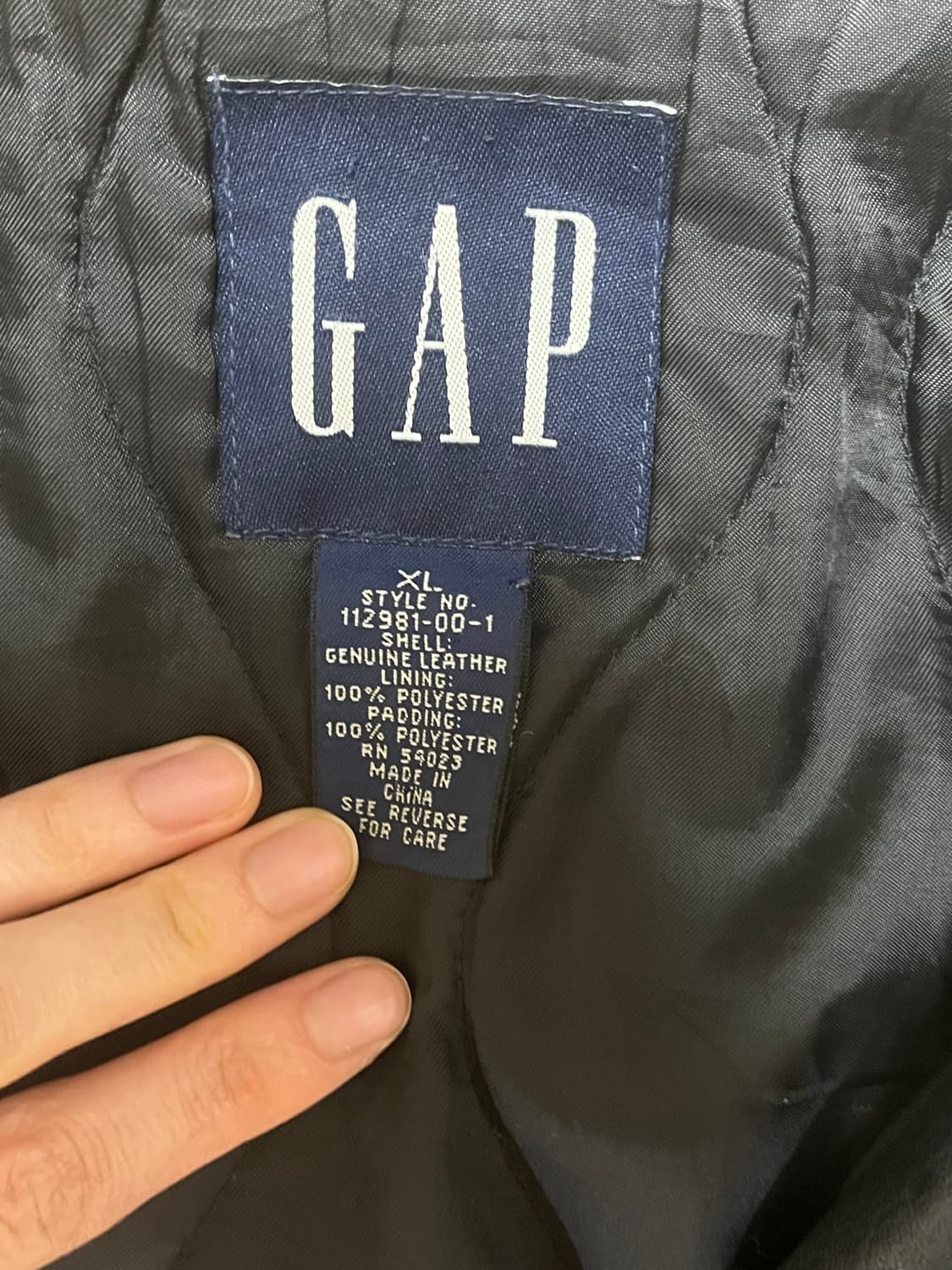 90s 갭 레더 카코트 상품이미지3